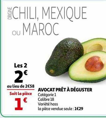 avocat prêt à déguster