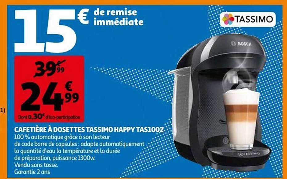 Cafetière à Dosettes Tassimo Happy Tas100z