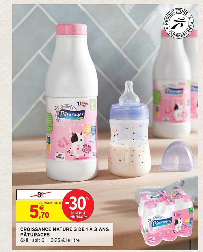 croissance nature 3 de 1 à 3 ans pâturages