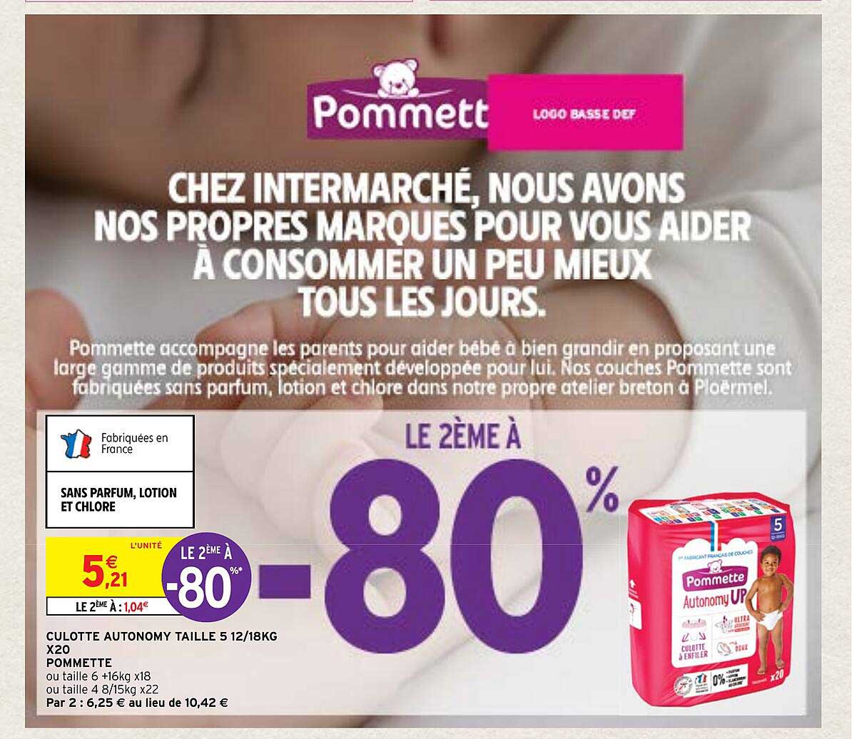 culotte autonomy taille 5 12-18kg x20 pommette