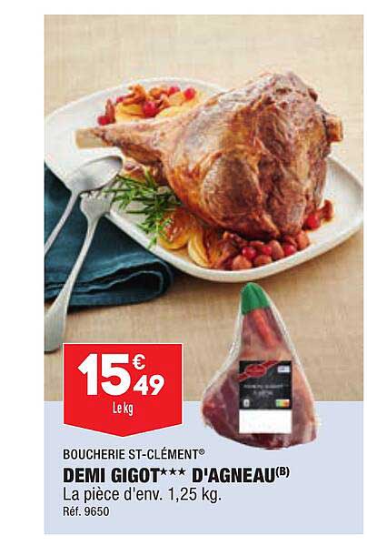 demi gigot*** d'agneau boucherie st-clément