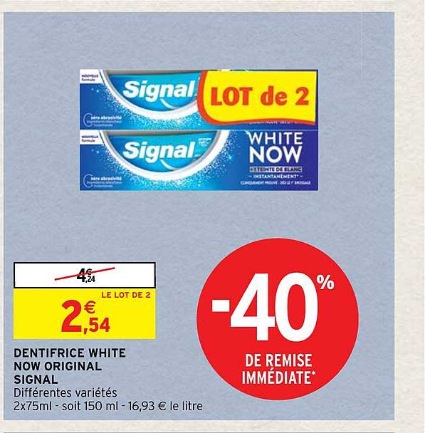 Dentifrice White Now Original Signal