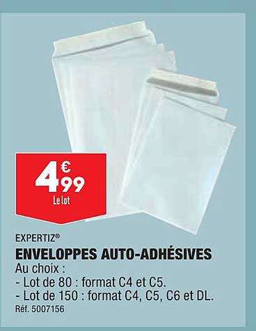enveloppes auto-adhésives expertiz