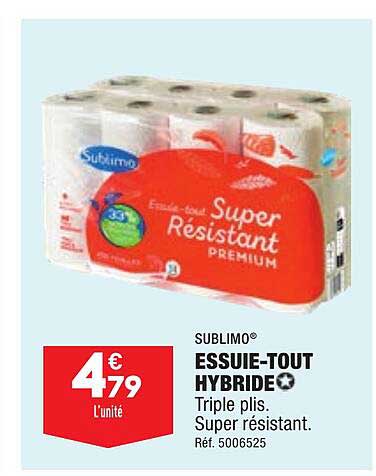 essuie-tout hybride sublimo