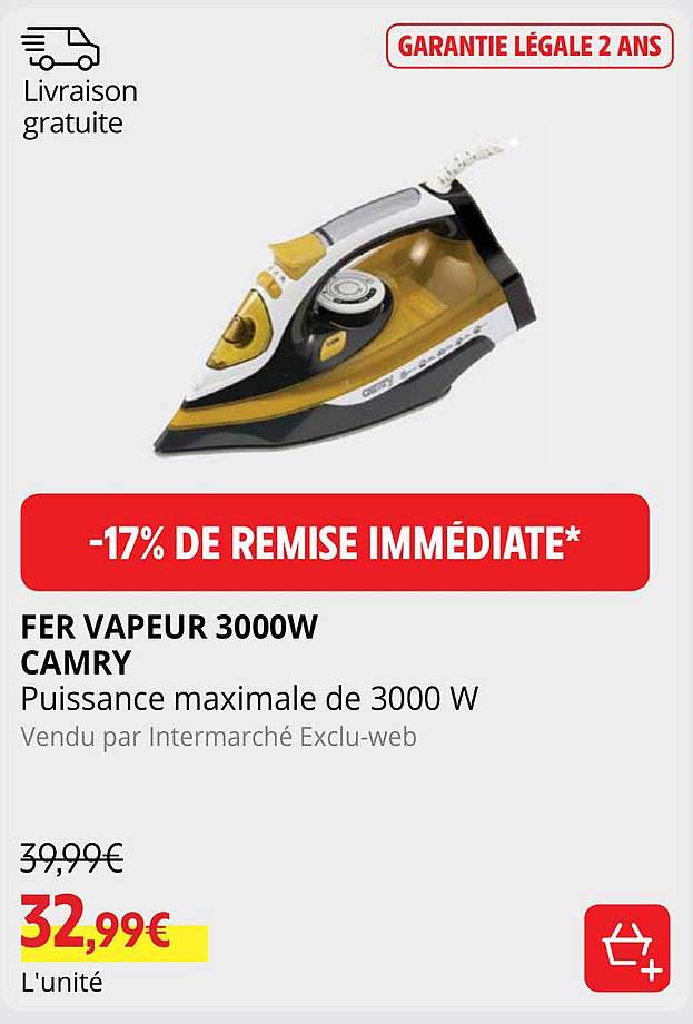 Fer Vapeur 3000w Camry