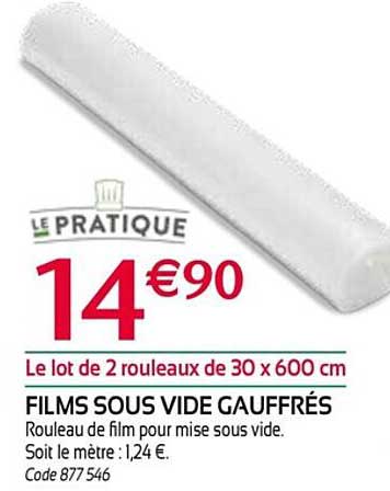 films sous vide gaufrés le pratique