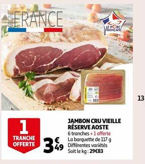 jambon cru vieille réserve aoste
