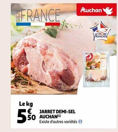 jarret demi-sel auchan