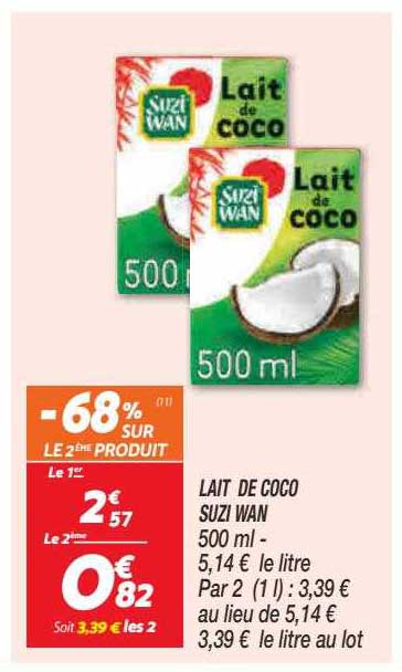 lait de coco suzi wan 500 ml