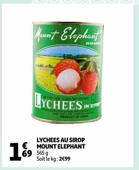 lychees au sirop mount éléphant