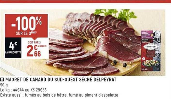 magret de canard du sud-ouest séché delpeyrat