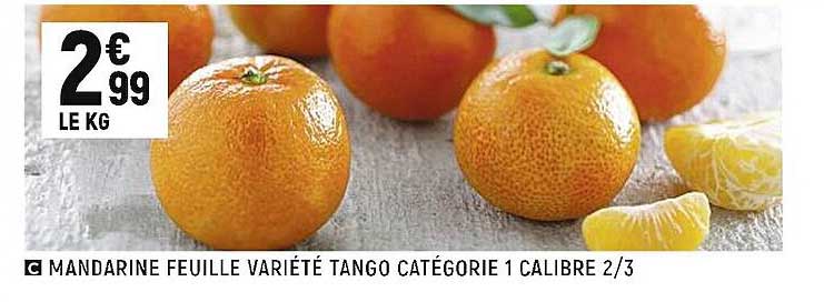 mandarine feuille variété tango