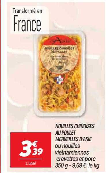 Nouilles Chinoises Au Poulet Merveilles D'asie