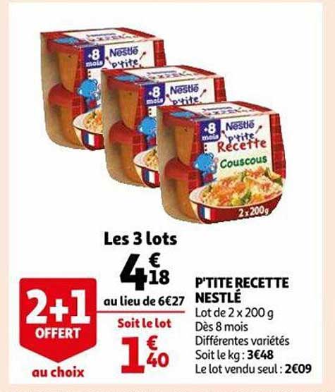 p'tite recette nestlé