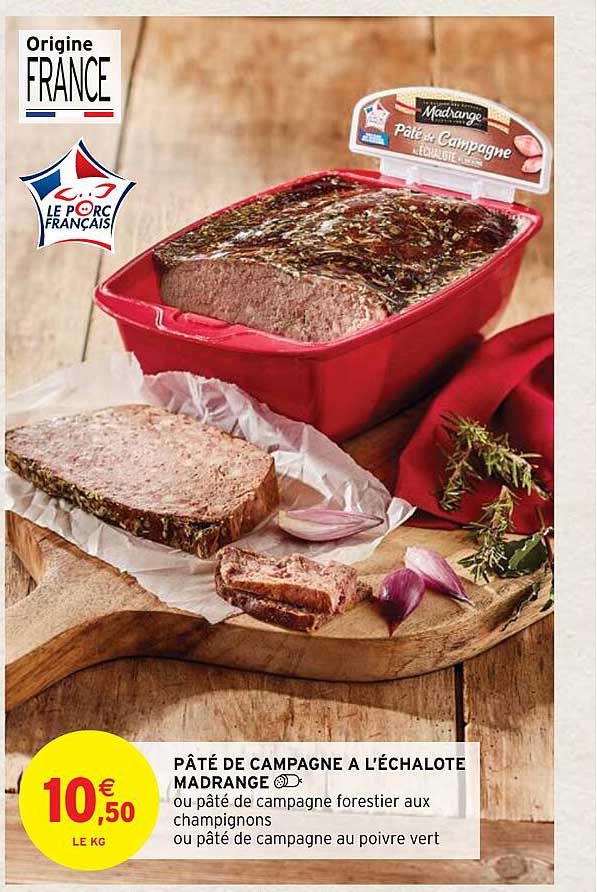 pâté de campagne à l'échalote madrange