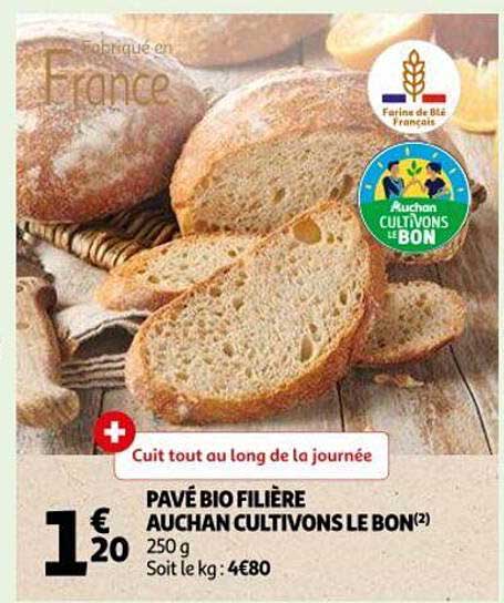 pavé bio filière auchan cultivons le bon