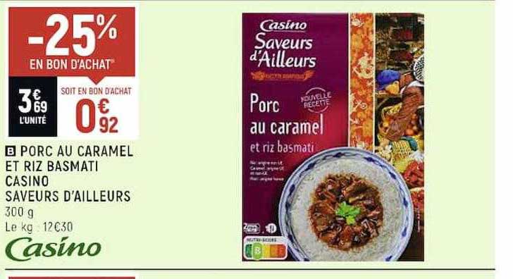 porc au caramel et riz basmati casino saveurs d'ailleurs