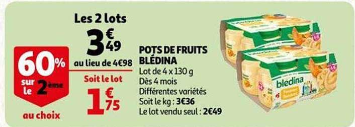 pots de fruits blédina
