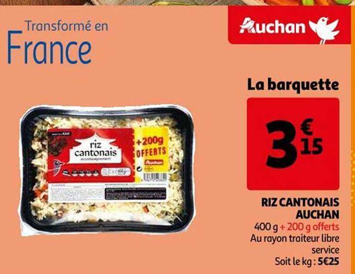 riz cantonais auchan