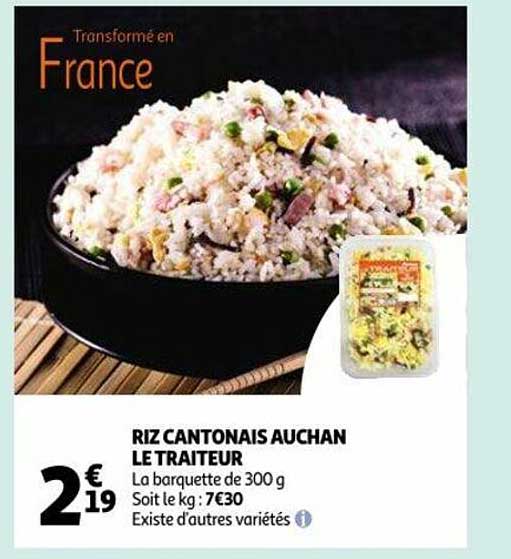 riz cantonais auchan le traiteur