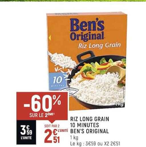 riz long grain 10 minutes ben's original
