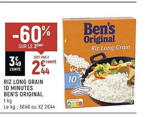 riz long grain 10 minutes ben's original