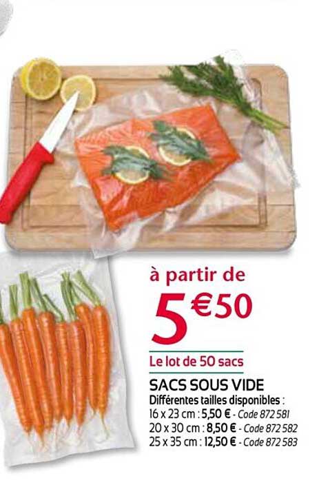 Sacs Sous Vide