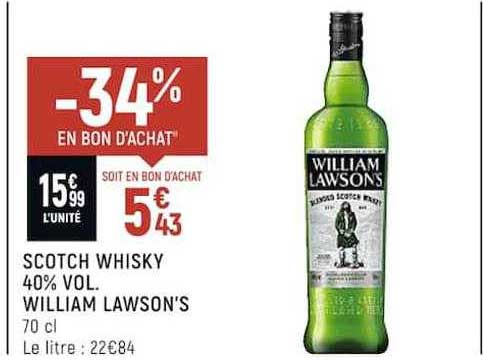 scotch whisky 40% vol. william lawson's