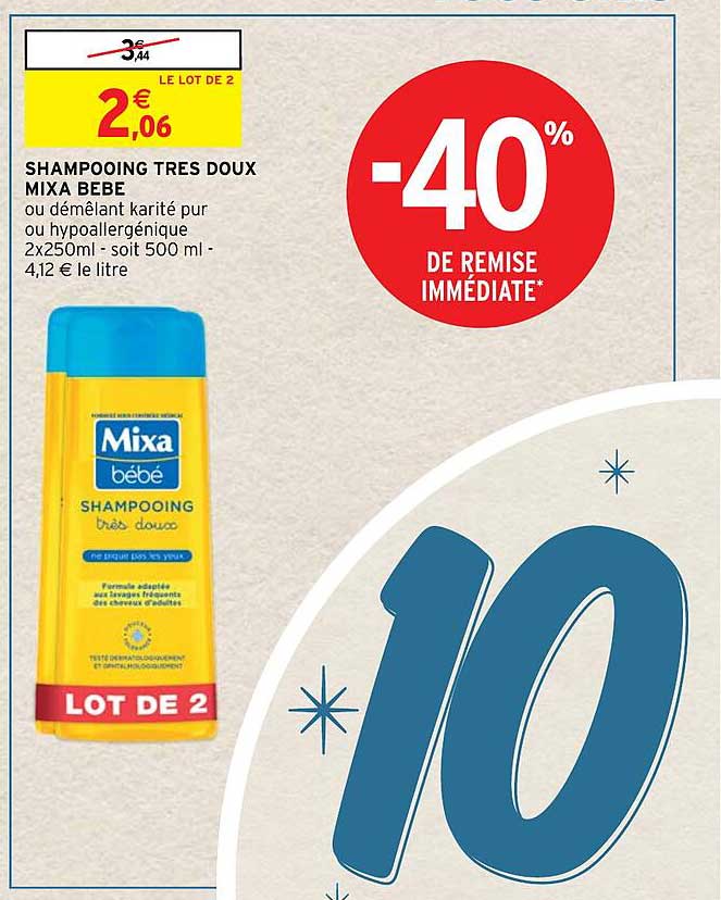 shampooing très doux mixa bébé
