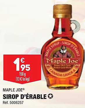 sirop d'érable maple joe