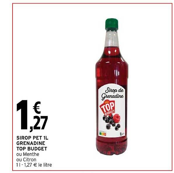 sirop met 1l grenadine top budget