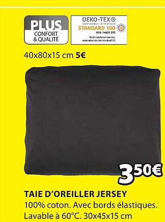 taie d'oreiller jersey