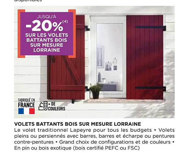 volets battants bois sur mesure lorraine