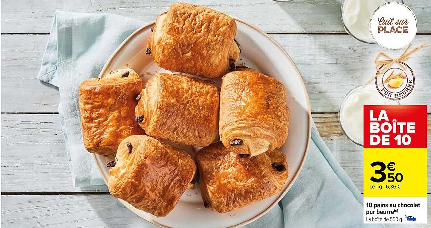 10 Pains Au Chocolat Pur Beurre