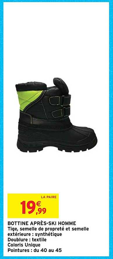 bottine après-ski homme