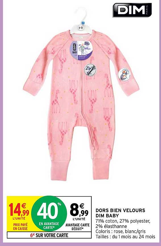 dors bien velours dim baby