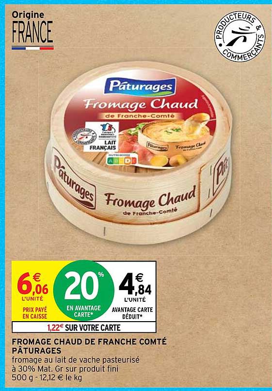 fromage chaud de franche comté pâturages