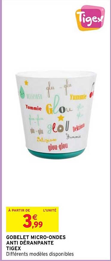 Gobelet Micro-ondes Anti Dérapante Tigex