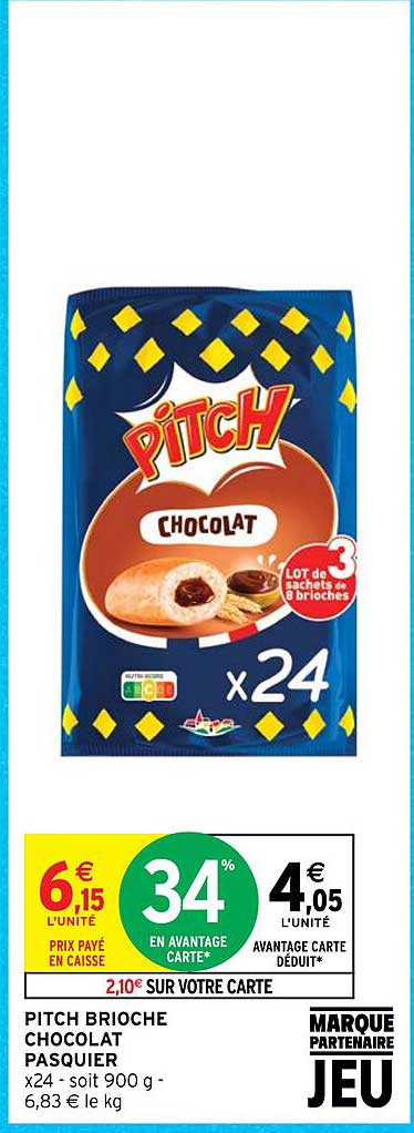Pitch Brioche Chocolat Pasquier