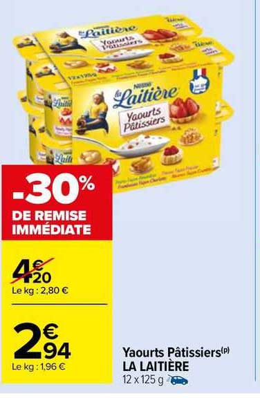 yaourts pâtissiers la laitière
