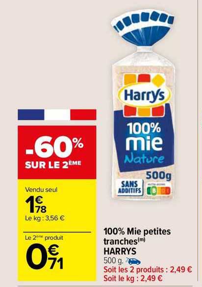 100% mie petites tranches harrys