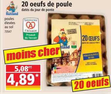 20 œufs de poule datés du jour de ponte bareland