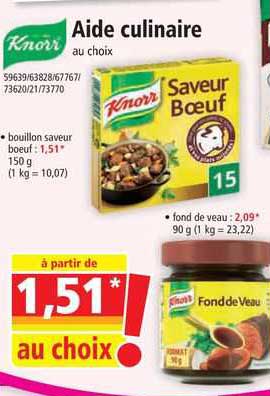 aide culinaire knorr