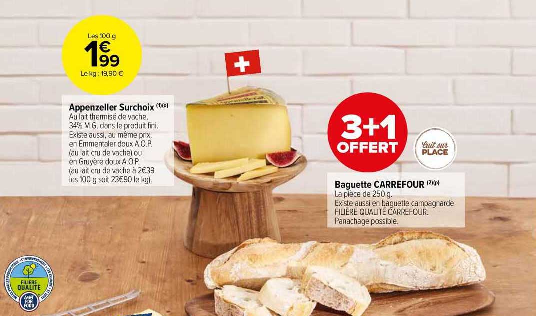 Appenzeller Surchoix, Baguette Carrefour
