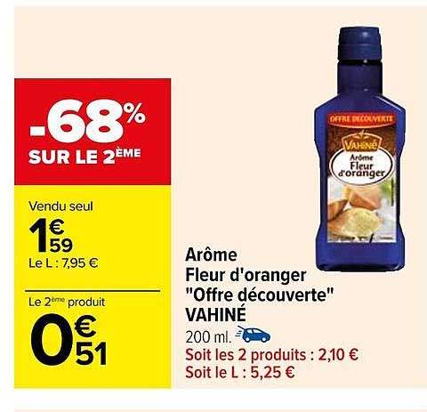 arôme fleur d'oranger "offre découverte" vahiné