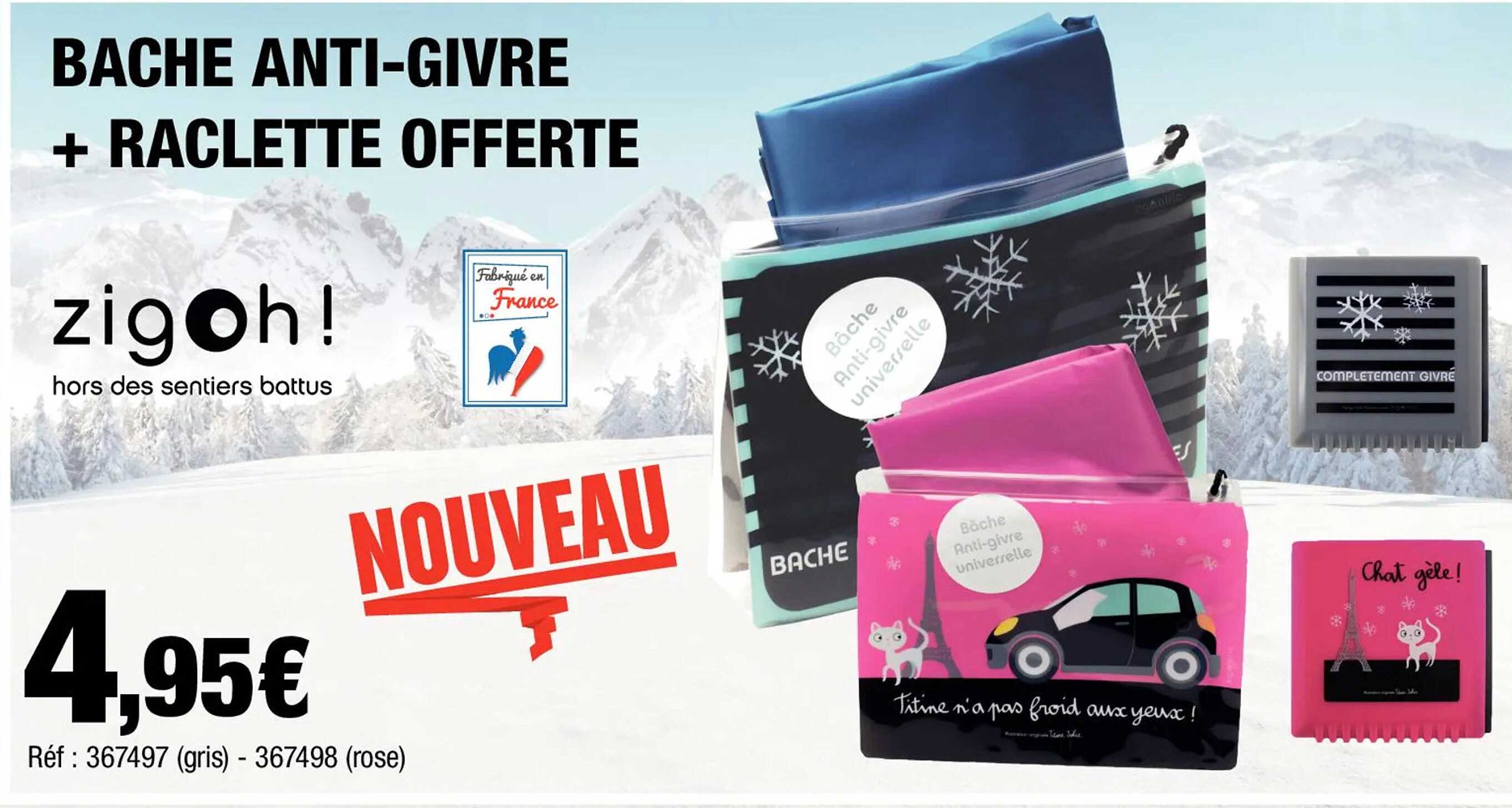 bâche anti-givre + raclette offerte zigoh !