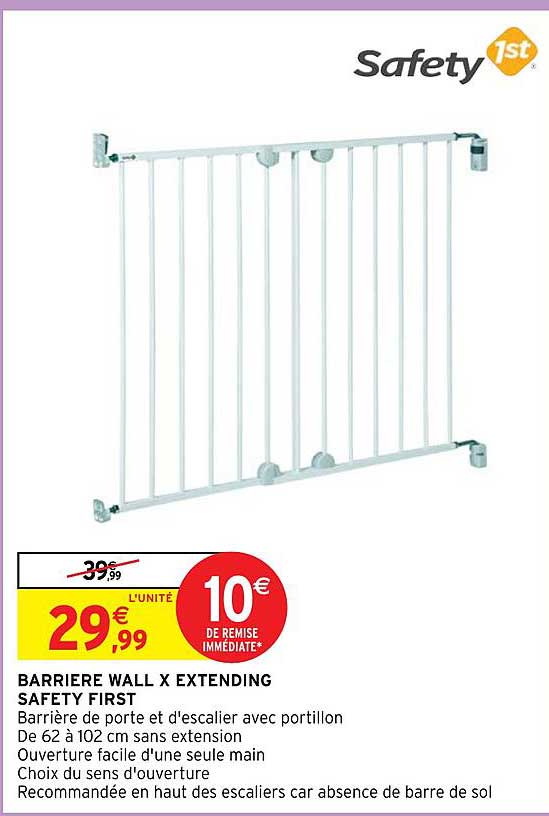 barrière wall x extending safety first