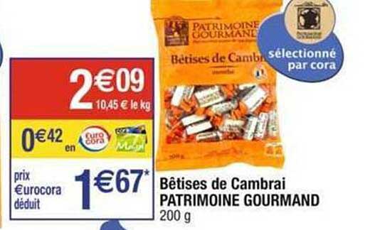 bêtises de cambrai patrimoine gourmand