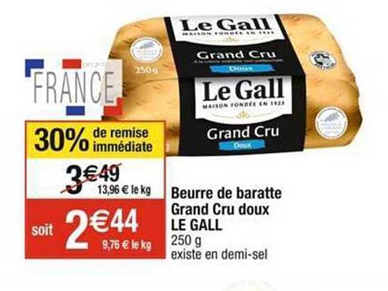 beurre de baratte grand cru doux le gall
