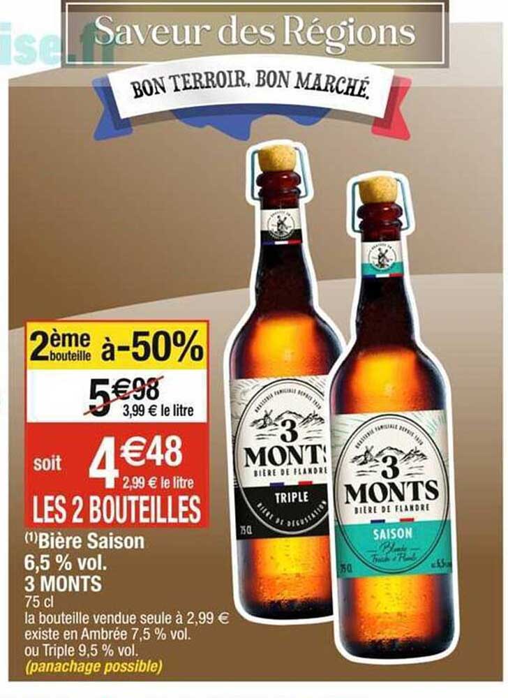bière saison 6,5% vol. 3 monts